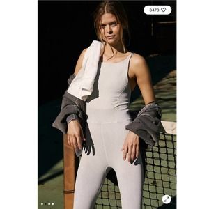 Free People God Karma High-neck onese sz xs/s ice grey